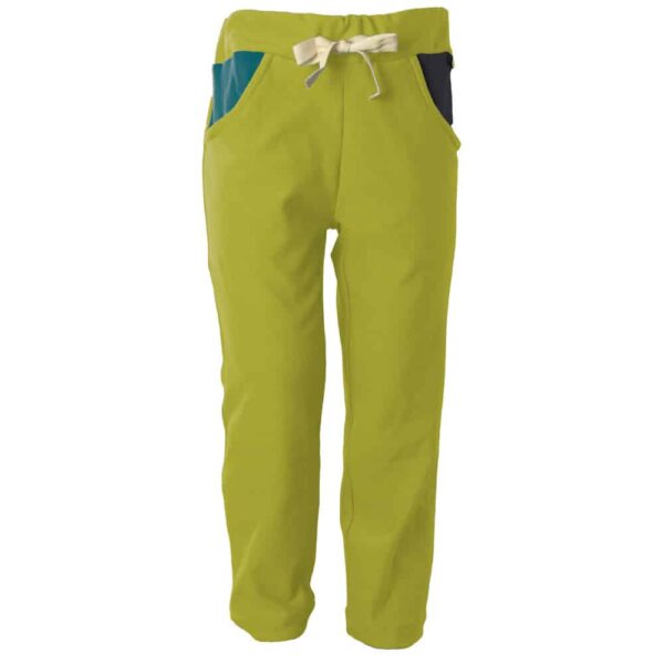 Pantalones de chándal orgánicos para niños Dirusake en color verde